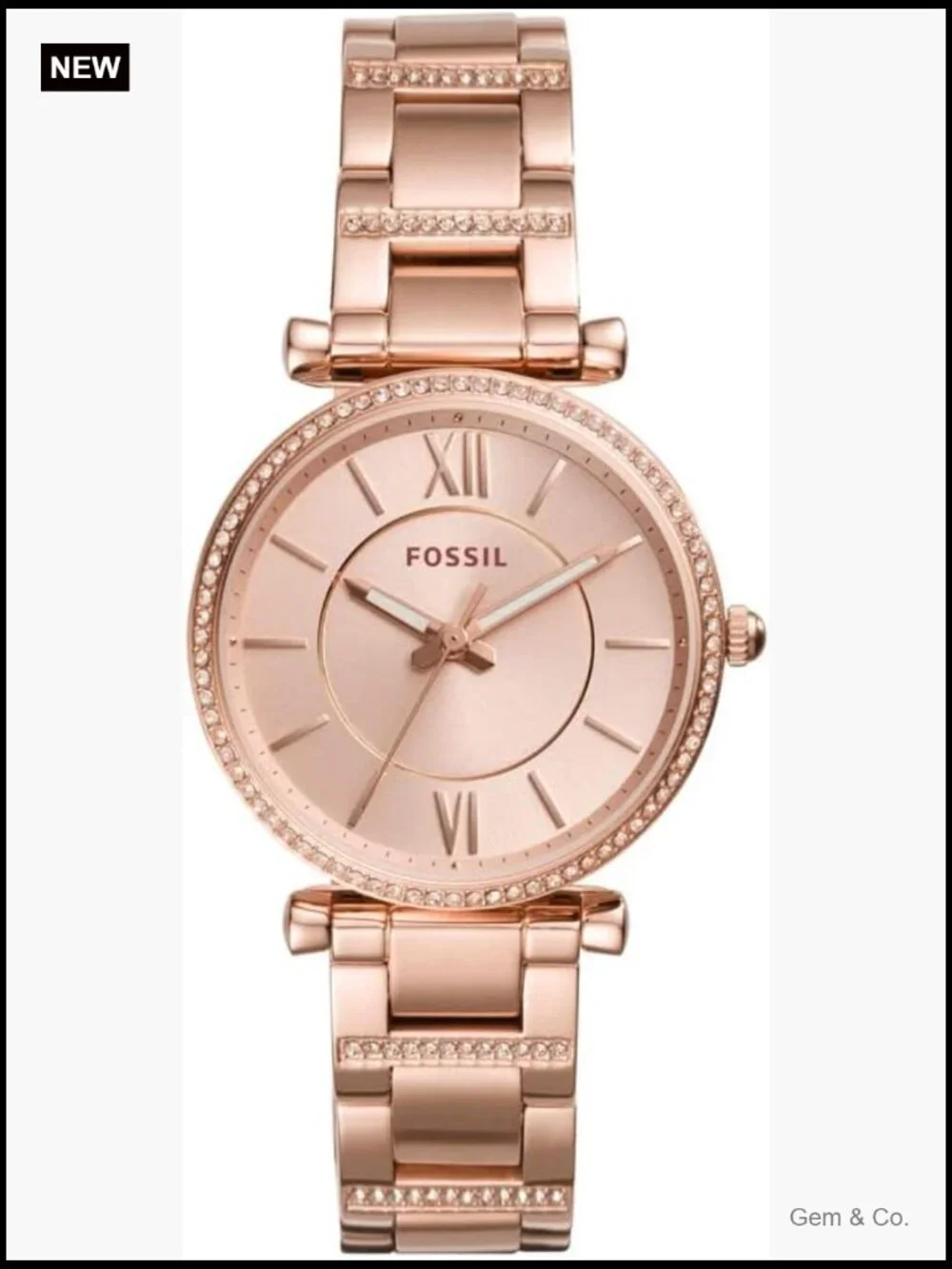 Fossil Women's Watch and Bracelet Set Carlie Three-Hand Stainless Steel